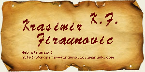 Krasimir Firaunović vizit kartica